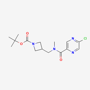 molecular formula C15H21ClN4O3 B2568859 叔丁基3-[[(5-氯吡嗪-2-羰基)-甲基氨基]甲基]氮杂环丁烷-1-羧酸酯 CAS No. 2378501-78-9