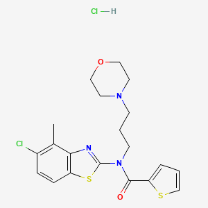 N-(5-chloro-4-methylbenzo[d]thiazol-2-yl)-N-(3-morpholinopropyl)thiophene-2-carboxamide hydrochloride