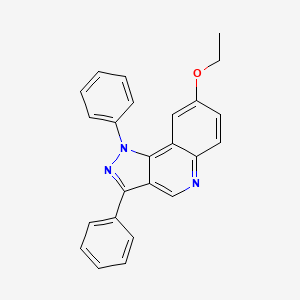 molecular formula C24H19N3O B2568862 8-ethoxy-1,3-diphenyl-1H-pyrazolo[4,3-c]quinoline CAS No. 901264-61-7
