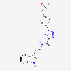molecular formula C19H15F3N6O2 B2568863 N-(2-(1H-indol-3-yl)ethyl)-2-(4-(trifluoromethoxy)phenyl)-2H-tetrazole-5-carboxamide CAS No. 1396845-02-5