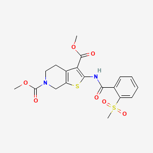 dimethyl 2-(2-(methylsulfonyl)benzamido)-4,5-dihydrothieno[2,3-c]pyridine-3,6(7H)-dicarboxylate