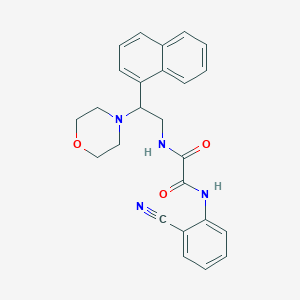 molecular formula C25H24N4O3 B2568867 N1-(2-cyanophenyl)-N2-(2-morpholino-2-(naphthalen-1-yl)ethyl)oxalamide CAS No. 941872-23-7