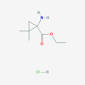 Ethyl 1-amino-2,2-dimethylcyclopropane-1-carboxylate;hydrochloride