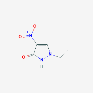 molecular formula C5H7N3O3 B2568871 2-乙基-4-硝基-1H-吡唑-5-酮 CAS No. 2580209-27-2
