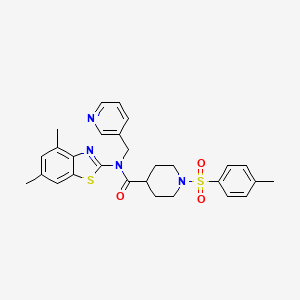 N-(4,6-dimethylbenzo[d]thiazol-2-yl)-N-(pyridin-3-ylmethyl)-1-tosylpiperidine-4-carboxamide