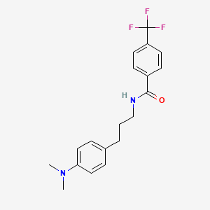 molecular formula C19H21F3N2O B2568874 N-(3-(4-(二甲氨基)苯基)丙基)-4-(三氟甲基)苯甲酰胺 CAS No. 953196-79-7