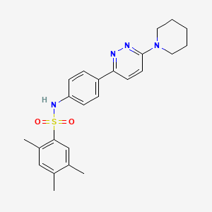 2,4,5-trimethyl-N-[4-(6-piperidin-1-ylpyridazin-3-yl)phenyl]benzenesulfonamide