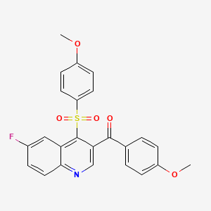 (6-Fluoro-4-((4-methoxyphenyl)sulfonyl)quinolin-3-yl)(4-methoxyphenyl)methanone