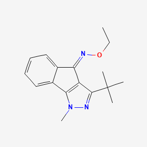 molecular formula C17H21N3O B2568888 3-(tert-butyl)-1-methylindeno[2,3-d]pyrazol-4-O-ethyloxime CAS No. 1025677-93-3