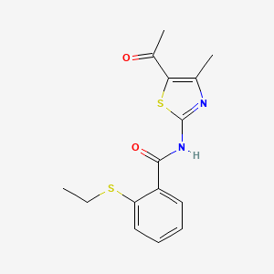 N-(5-acetyl-4-methylthiazol-2-yl)-2-(ethylthio)benzamide