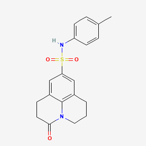 molecular formula C19H20N2O3S B2568895 3-oxo-N-(p-tolyl)-1,2,3,5,6,7-hexahydropyrido[3,2,1-ij]quinoline-9-sulfonamide CAS No. 903270-66-6