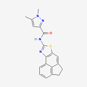 molecular formula C19H16N4OS B2568896 N-(4,5-dihydroacenaphtho[5,4-d]thiazol-8-yl)-1,5-dimethyl-1H-pyrazole-3-carboxamide CAS No. 1013759-22-2