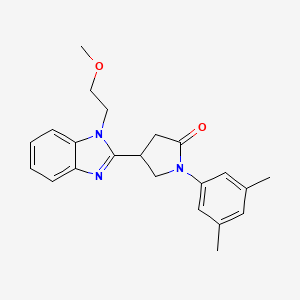 1-(3,5-dimethylphenyl)-4-[1-(2-methoxyethyl)-1H-benzimidazol-2-yl]pyrrolidin-2-one