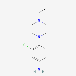 molecular formula C12H18ClN3 B2568910 3-Chloro-4-(4-ethylpiperazin-1-yl)aniline CAS No. 626223-64-1; 853298-98-3