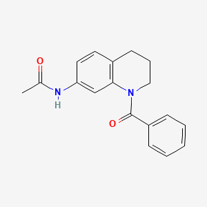 molecular formula C18H18N2O2 B2568912 N-(1-苯甲酰-1,2,3,4-四氢喹啉-7-基)乙酰胺 CAS No. 946266-74-6