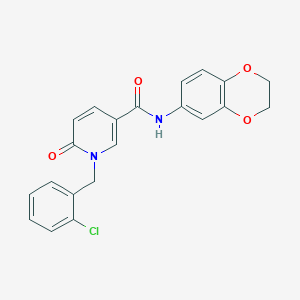 molecular formula C21H17ClN2O4 B2568918 1-[(2-氯苯基)甲基]-N-(2,3-二氢-1,4-苯并二氧杂环-6-基)-6-氧代吡啶-3-甲酰胺 CAS No. 942009-50-9