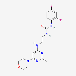 1-(2,4-Difluorophenyl)-3-(2-((2-methyl-6-morpholinopyrimidin-4-yl)amino)ethyl)urea