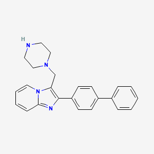 molecular formula C24H24N4 B2568923 2-(Biphenyl-4-yl)-3-(piperazin-1-ylmethyl)imidazo[1,2-a]pyridine CAS No. 727975-40-8