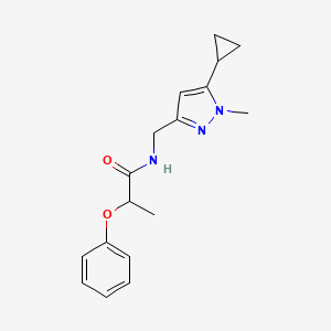 N-((5-cyclopropyl-1-methyl-1H-pyrazol-3-yl)methyl)-2-phenoxypropanamide