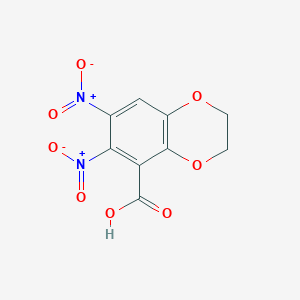 molecular formula C9H6N2O8 B2568934 6,7-二硝基-2,3-二氢-1,4-苯并二噁英-5-羧酸 CAS No. 66411-42-5