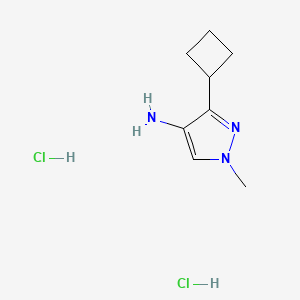 3-Cyclobutyl-1-methylpyrazol-4-amine;dihydrochloride
