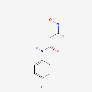 molecular formula C10H11FN2O2 B2568939 N-(4-氟苯基)-3-(甲氧基亚氨基)丙酰胺 CAS No. 338793-61-6