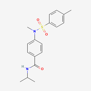 molecular formula C18H22N2O3S B2568941 4-(N,4-dimethylphenylsulfonamido)-N-isopropylbenzamide CAS No. 942033-56-9