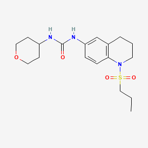 1-(1-(propylsulfonyl)-1,2,3,4-tetrahydroquinolin-6-yl)-3-(tetrahydro-2H-pyran-4-yl)urea