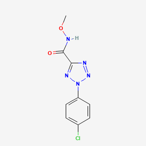 molecular formula C9H8ClN5O2 B2568959 2-(4-chlorophenyl)-N-methoxy-2H-tetrazole-5-carboxamide CAS No. 1396844-18-0