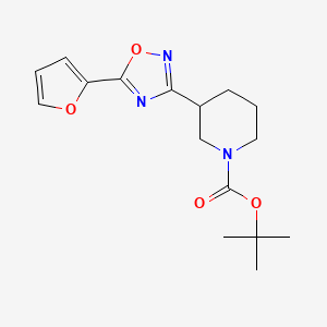 molecular formula C16H21N3O4 B2568965 Tert-butyl 3-[5-(2-furyl)-1,2,4-oxadiazol-3-yl]piperidine-1-carboxylate CAS No. 2059028-20-3