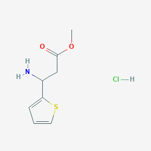 molecular formula C8H12ClNO2S B2568966 Methyl 3-amino-3-(thiophen-2-yl)propanoate hydrochloride CAS No. 227597-67-3