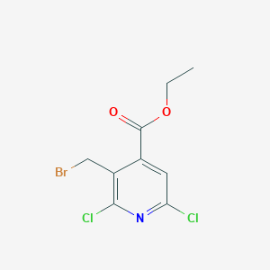 molecular formula C9H8BrCl2NO2 B2568974 3-Bromomethyl-2,6-dichloroisonicotinic acid ethyl ester CAS No. 1201676-02-9