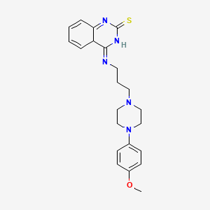 molecular formula C22H27N5OS B2568979 4-({3-[4-(4-甲氧基苯基)哌嗪-1-基]丙基}氨基)-1,2-二氢喹唑啉-2-硫酮 CAS No. 440334-20-3