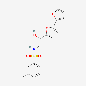 N-(2-{[2,2'-bifuran]-5-yl}-2-hydroxyethyl)-3-methylbenzene-1-sulfonamide