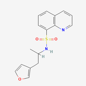 molecular formula C16H16N2O3S B2568996 N-(1-(furan-3-yl)propan-2-yl)quinoline-8-sulfonamide CAS No. 1795299-60-3