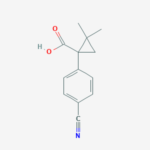 1-(4-Cyanophenyl)-2,2-dimethylcyclopropane-1-carboxylic acid