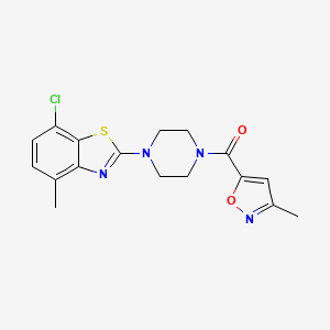 (4-(7-Chloro-4-methylbenzo[d]thiazol-2-yl)piperazin-1-yl)(3-methylisoxazol-5-yl)methanone