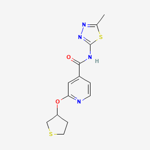 N-(5-methyl-1,3,4-thiadiazol-2-yl)-2-((tetrahydrothiophen-3-yl)oxy)isonicotinamide
