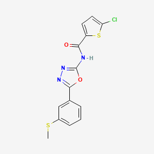 5-chloro-N-[5-(3-methylsulfanylphenyl)-1,3,4-oxadiazol-2-yl]thiophene-2-carboxamide