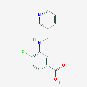 molecular formula C13H11ClN2O2 B2569024 4-Chloro-3-[(pyridin-3-ylmethyl)-amino]-benzoic acid CAS No. 876898-10-1
