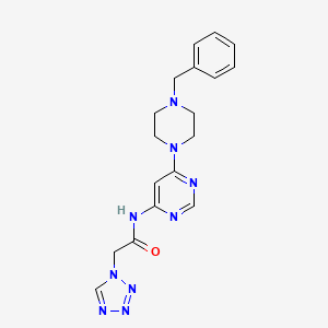 N-(6-(4-benzylpiperazin-1-yl)pyrimidin-4-yl)-2-(1H-tetrazol-1-yl)acetamide