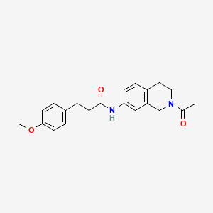 molecular formula C21H24N2O3 B2569037 N-(2-acetyl-1,2,3,4-tetrahydroisoquinolin-7-yl)-3-(4-methoxyphenyl)propanamide CAS No. 955680-81-6