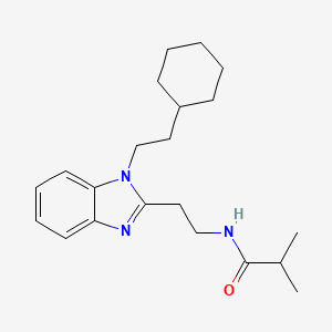 molecular formula C21H31N3O B2569042 N-[2-[1-(2-cyclohexylethyl)benzimidazol-2-yl]ethyl]-2-methylpropanamide CAS No. 700855-27-2