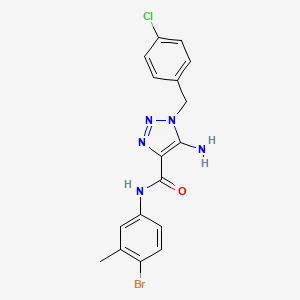 molecular formula C17H15BrClN5O B2569044 5-amino-N-(4-bromo-3-methylphenyl)-1-(4-chlorobenzyl)-1H-1,2,3-triazole-4-carboxamide CAS No. 899972-91-9