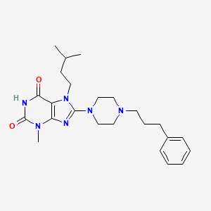 3-Methyl-7-(3-methylbutyl)-8-[4-(3-phenylpropyl)piperazin-1-yl]purine-2,6-dione