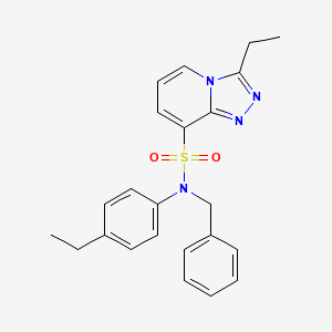 molecular formula C23H24N4O2S B2569049 N-苄基-3-乙基-N-(4-乙基苯基)-[1,2,4]三唑并[4,3-a]吡啶-8-磺酰胺 CAS No. 1251606-15-1