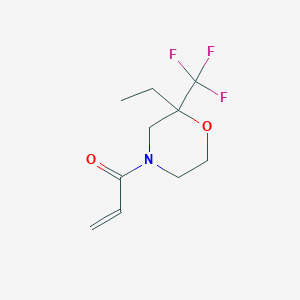 molecular formula C10H14F3NO2 B2569051 1-[2-Ethyl-2-(trifluoromethyl)morpholin-4-yl]prop-2-en-1-one CAS No. 2361640-16-4