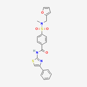 4-(N-(furan-2-ylmethyl)-N-methylsulfamoyl)-N-(4-phenylthiazol-2-yl)benzamide