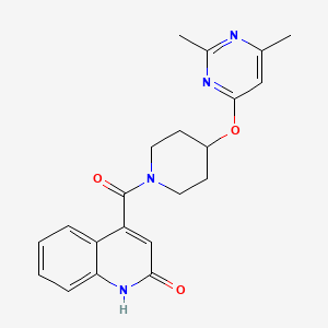 (4-((2,6-Dimethylpyrimidin-4-yl)oxy)piperidin-1-yl)(2-hydroxyquinolin-4-yl)methanone