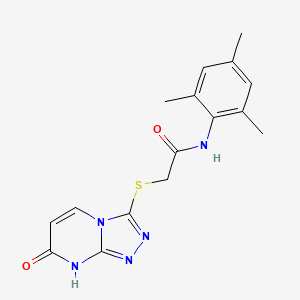 molecular formula C16H17N5O2S B2569059 N-mesityl-2-((7-oxo-7,8-dihydro-[1,2,4]triazolo[4,3-a]pyrimidin-3-yl)thio)acetamide CAS No. 877638-02-3